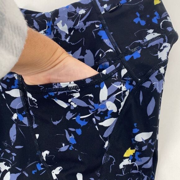 Sweaty Betty Power Floral Crop 20" Capri Leggings Pockets Black Multi XS NWOT - Picture 8 of 11